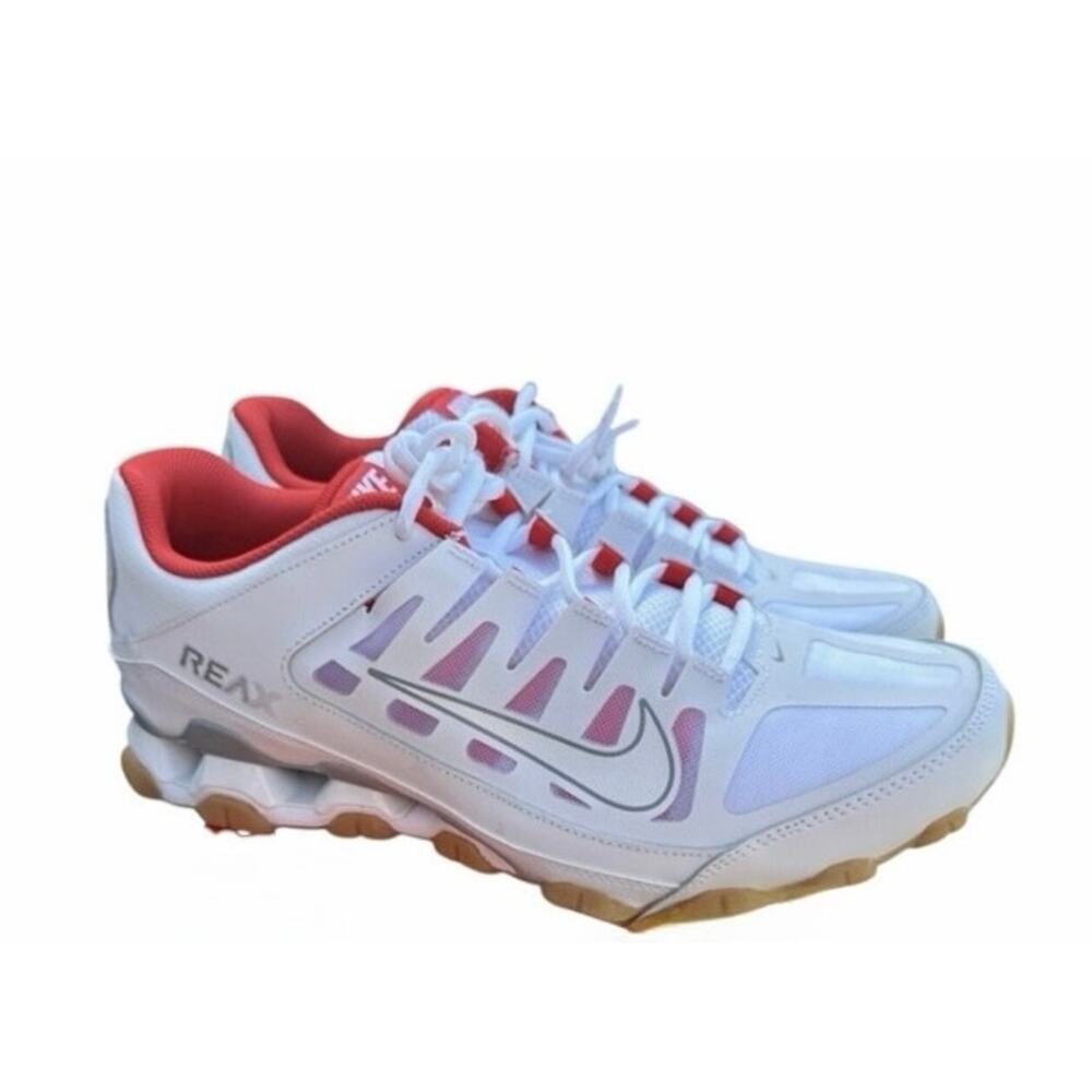 Nike Reax 8 TR Cross Training Shoes Gym Athletic White Red Sneakers Mens 12 NEW